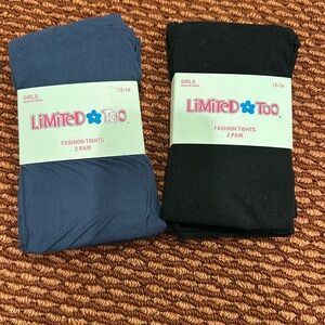 Two, 2-packs Girls Fashion Tights, Size 12-14
